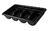 Пластикові лотки для столових приладів Органайзер для столових Підставки для столових приладів чорний, фото 6