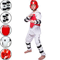 Набір екіпірування для тхеквондо дитячий MTO BO-0509 (розміри 0-2)