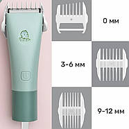 Дитячий триммер для стрижки волосся з керамічними ножами VGR V-153 Бездротова машинка для стрижки дітей, фото 3