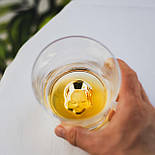 Набір прозорих склянок для віскі 300 мл, 2 шт, прозорі з нахилом Memento Mori, фото 2