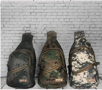 Чоловіча сумка слінг тканинна через плече на блискавці з кишенями 31*17,5 см у різних кольорах Nina