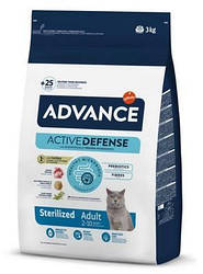 Сухий корм для стерилізованих кішок Advance (Едванс) Sterilized Adult з індичкою 3 кг