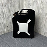 Каністра-бар "Справжньому чоловіку", дерев'яний, 30*22*11.5 см, з чарками, чорний, фото 4