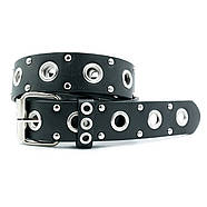 Жіночий ремінь Weatro 3,3 х 115 см Чорний zhkz-33cm-025, фото 2