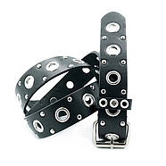 Жіночий ремінь Weatro 3,3 х 115 см Чорний zhkz-33cm-025, фото 4