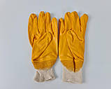 Господарські рукавички Залита Нітрил жовтий No10 "Intertool" (12 пар), фото 3