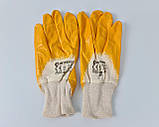 Господарські рукавички Залита Нітрил жовтий No10 "Intertool" (12 пар), фото 4