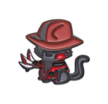 "Кіт Фредді Крюгер (Кошмар на вулиці В'язів)" значок (пін) металевий