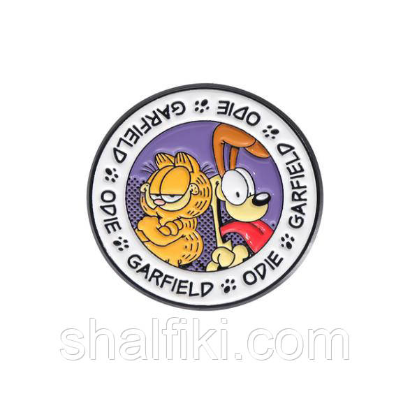 "Гарфілд і Оді / Garfield and Odie" значок (пін) металевий