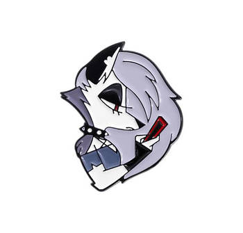 "Луна (Пекельний бос / Helluva boss)" значок (пін) металевий