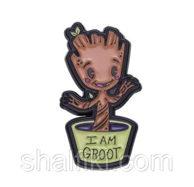 "Я є Грут / I am Groot (Вартові Галактики)" значок (пін) металевий