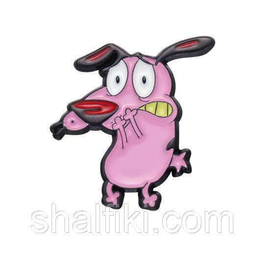 "Кураж - боягузливий пес / Courage the Cowardly Dog" значок (пін) металевий