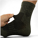 Тактичні шкарпетки чоловічі хакі середньої висоти Клевер, фото 3