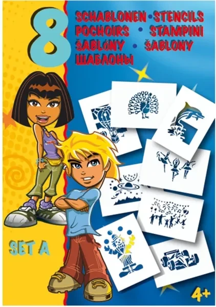 Трафарет Malinos MA-300995 мікс 8 шт. (набір A), фото 1