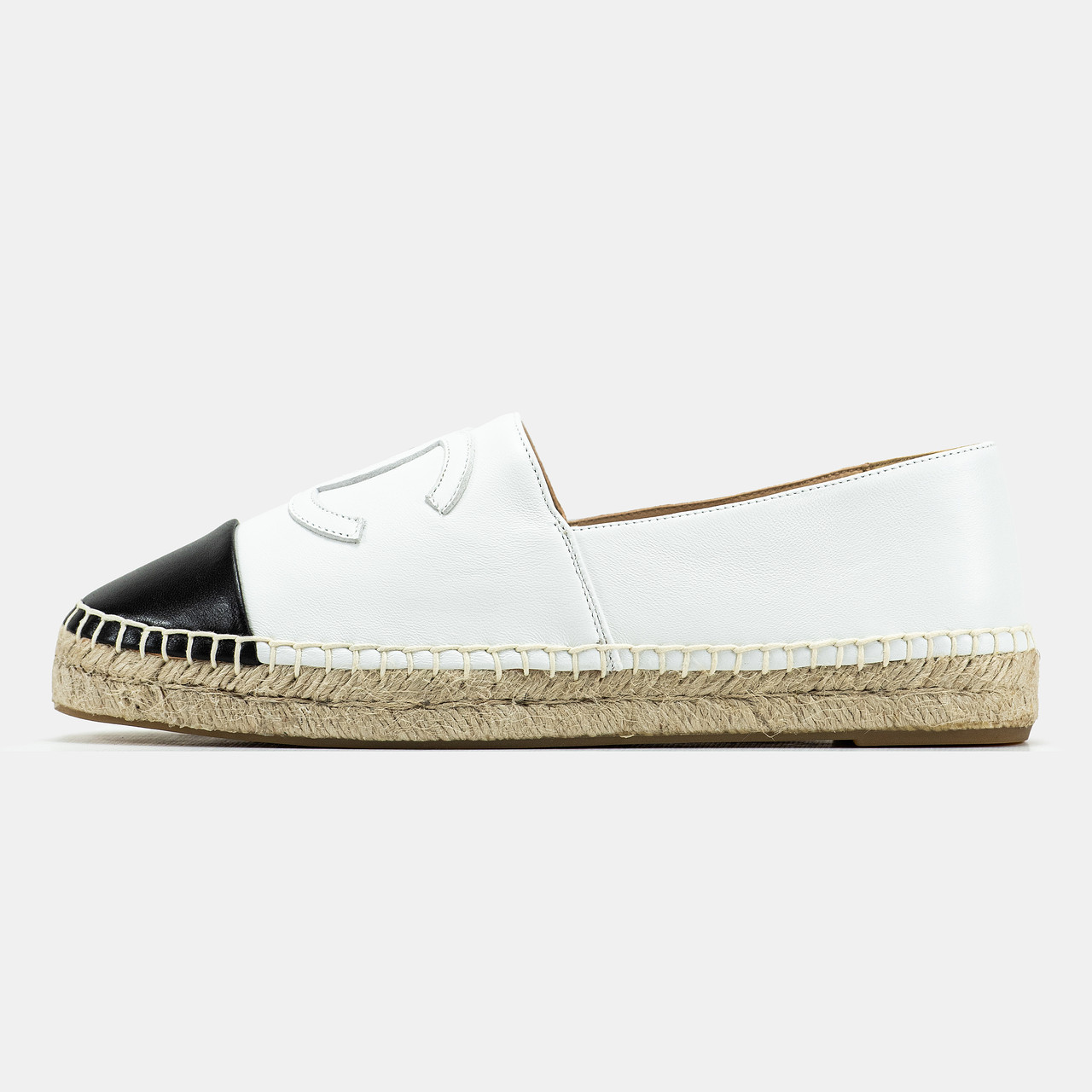 Жіночі Еспадрильї Chanel White Black / Шанель