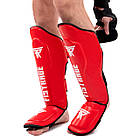 Захист гомілки та стопи шкіряний для єдиноборств Zelart Fistrage 8472 розмір XL Red, фото 2