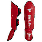 Захист гомілки та стопи шкіряний для єдиноборств Zelart Fistrage 8472 розмір XL Red, фото 6