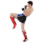 Захист гомілки та стопи шкіряний для єдиноборств Zelart Fistrage 8472 розмір XL Red, фото 9