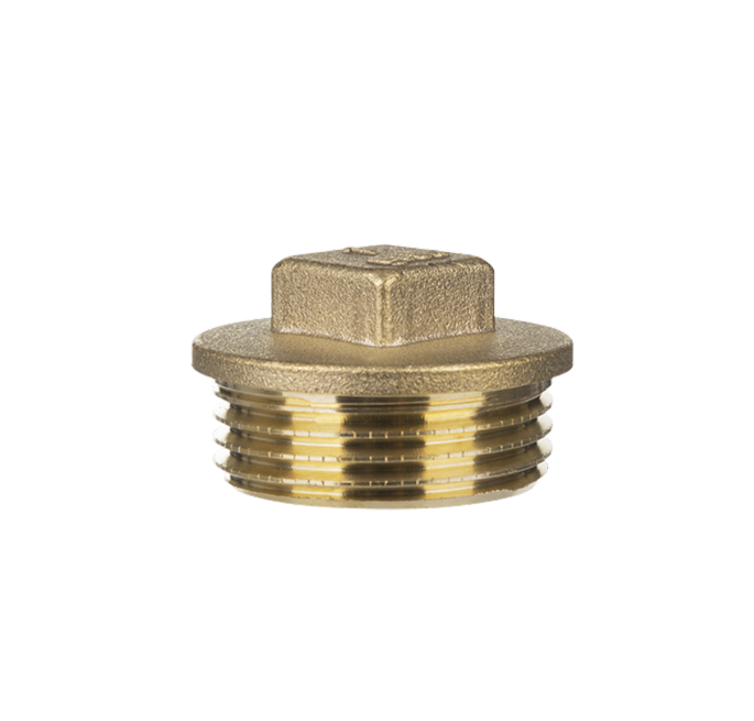 Корок заглушка латунна різьбова з фланцем 3/8" Gebo Gold арт.290