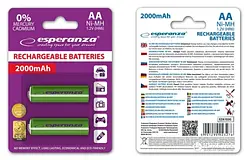 Акумулятор Esperanza EZA103G Ni-MH AA 2000 мАг 2 шт