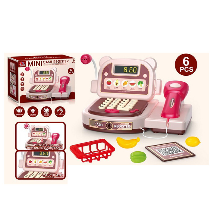 Касовий апарат іграшковий з калькулятором та сканером 6829A, фото 1
