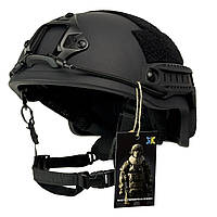 Шолом FAST Future Assault Shell NIJ IIIА (3А) чорний з покращеними вставками