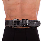 Пояс атлетичний шкіряний Velo Star 8182 розмір XXL Black-White, фото 2