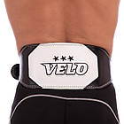 Пояс атлетичний шкіряний Velo Star 8182 розмір XXL Black-White, фото 3