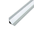 Профіль алюмінієвий кутовий BIOM для світлодіодної стрічки анодований для накладного монтажу 2 метри