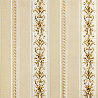 Стінова 3Д панель Бежевий візерунок орнамент під шпалери 700х700х4мм смужки абстракція декоративна самоклеюча
