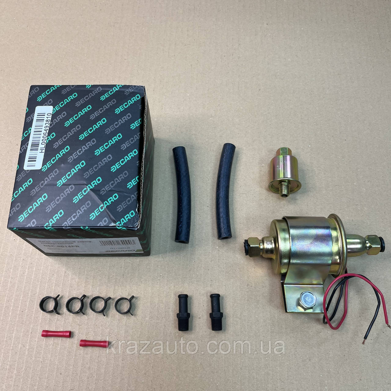 Насос паливний електр. універсальний. 12В PREMIUM (замість механіч.) (DECARO) (DEC.8016PR) 17111207640, фото 1