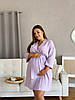 Халат жіночий для вагітних COSY кімоно з мусліну лавандовий, фото 4