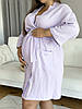Халат жіночий для вагітних COSY кімоно з мусліну лавандовий, фото 5