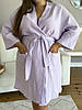 Халат жіночий для вагітних COSY кімоно з мусліну лавандовий, фото 6