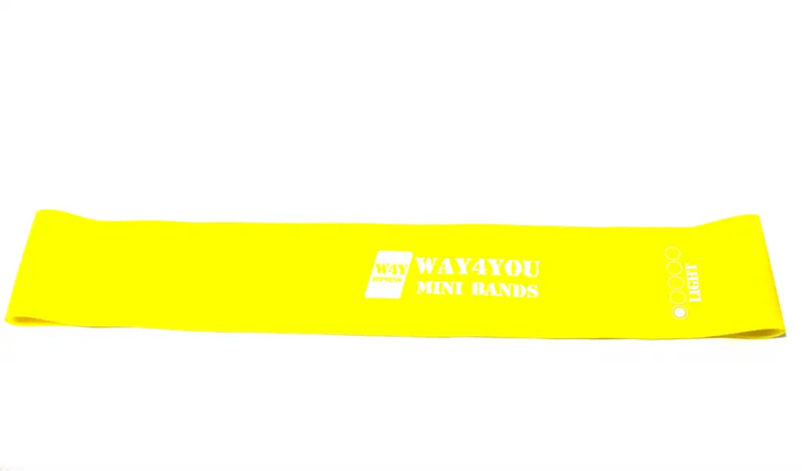 Еспандер для ніг Mini Bands Way4You 0,8 - 2 кг Жовта, фото 1