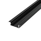Алюмінієвий профіль BIOM врізний чорний 7х16 для монтажу конструкцій та обробки 2м