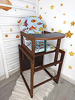 Стільчик -трансформер для годування дитячий дерев'яний