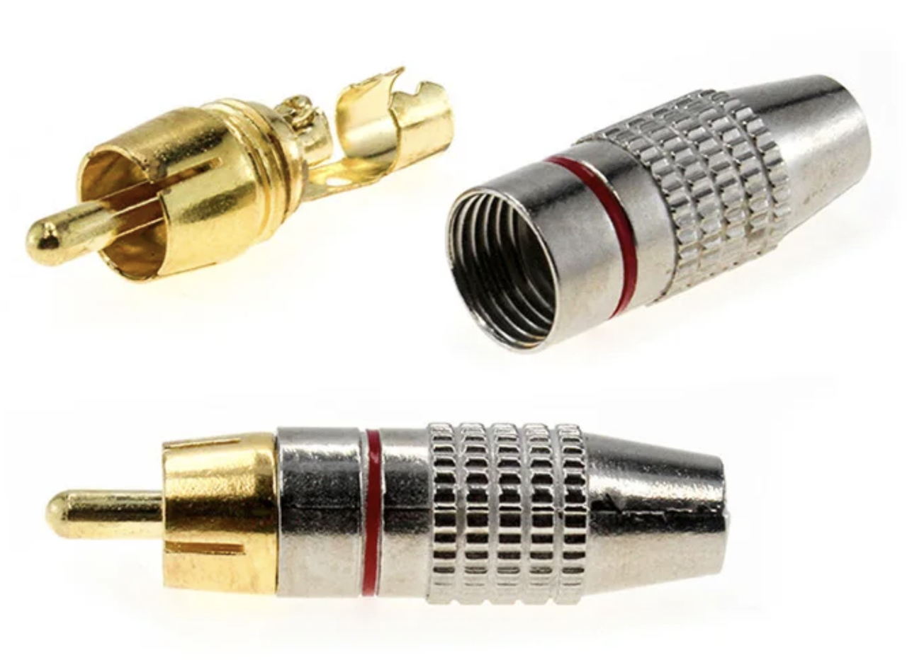 Аудіо/відео штекер, RCA, тюльпан - червоний