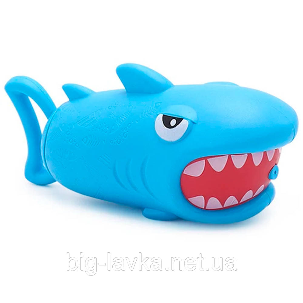 Пістолет водяний Дитячий у вигляді акули  Синій, фото 1