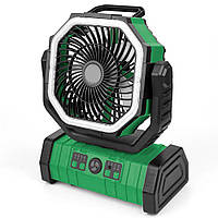 Вентилятор power bank 3 в 1 20000 мАг Зелений