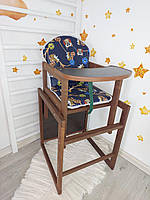 Стільчик -трансформер для годування дитячий дерев'яний Сова гілка