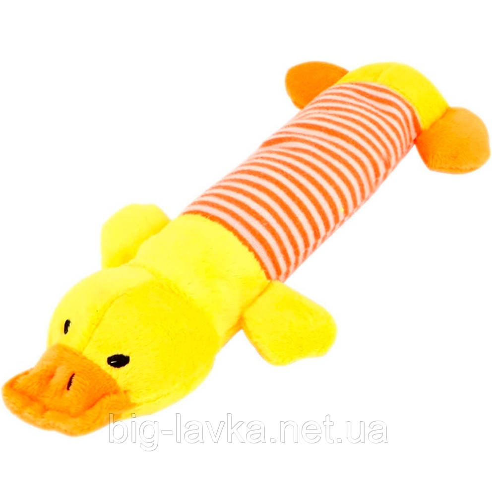 Іграшка для собак качка 20 см Жовтий, фото 1