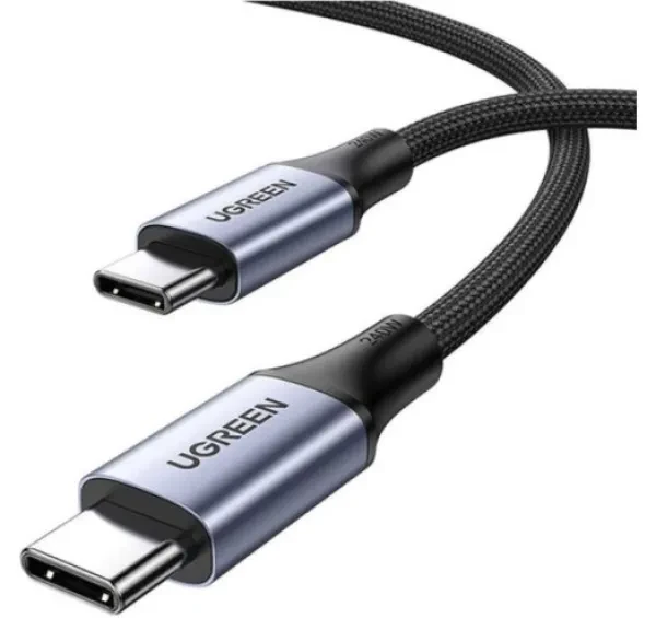 Дата-кабель Ugreen US535 USB-C (тато) - USB-C (тато) 1m Space Gray (UGR-15311), фото 1