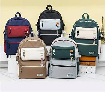 Рюкзак шкільний спортивний міський 46*30 см на блискавці з кишенею в різних кольорах Bagfon