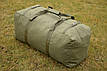Армійська сумка US 130 літрів, водонепроникна, військовий баул тактичний великий рюкзак Олива НГУ ВСУ ЗСУ, фото 6