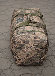 Тактична сумка US 130 літрів із просоченням, військовий баул транспортний великий рюкзак Піксель ВСУ ЗСУ