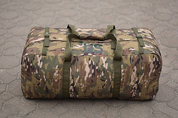 Військова сумка Мультикам US 130 літрів, тактичний баул транспортний великий рюкзак армійський ВСУ ЗСУ