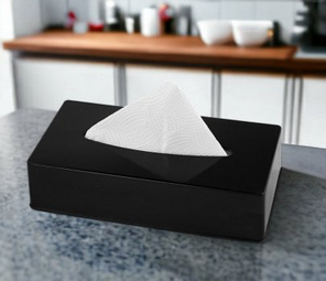 Уцінка Настільний диспенсер-підставка для паперових серветок пластиковий квадратний професійний, фото 1
