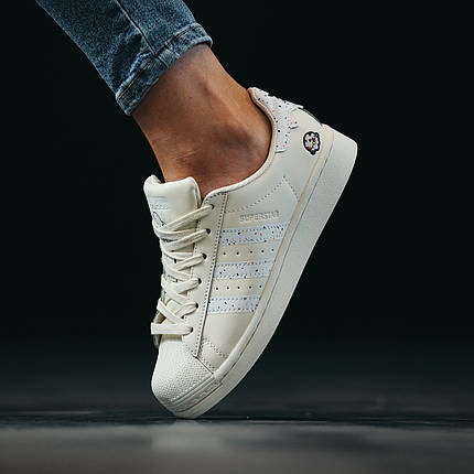 Жіночі Кросівки Adidas Superstar Beige / Адідас Суперстар Бежеві, фото 1