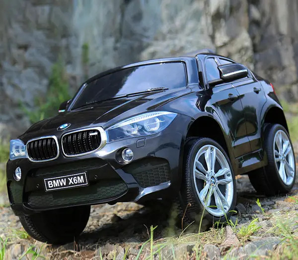 Дитячий електромобіль на акумуляторі BMW X6 JJ2199 з пультом радіокерування для дітей 3-8 років чорний